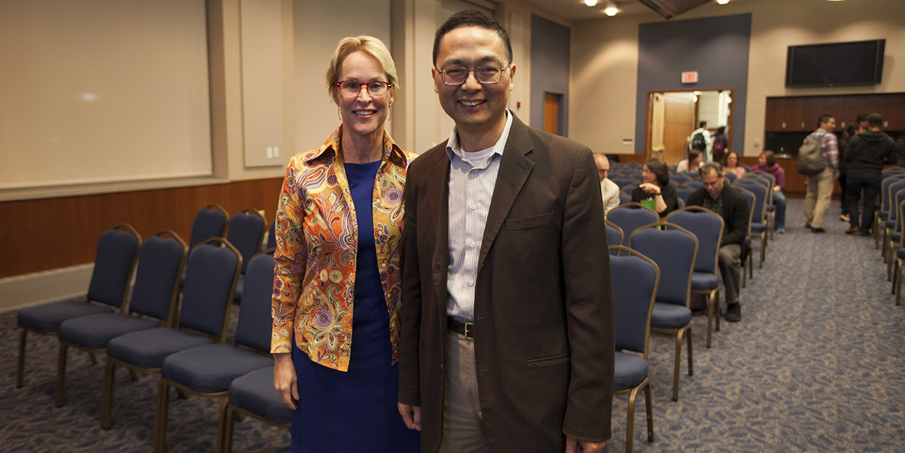 Nobel Laureate Frances Arnold, former student Huimin Zhao celebrate award