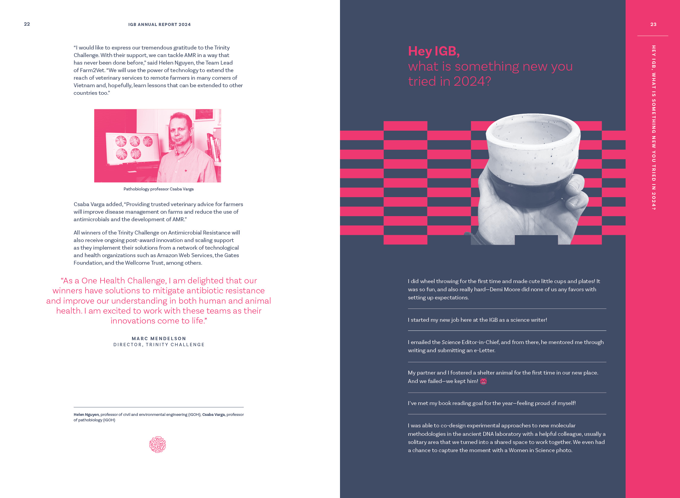 New beginnings stories, Working toward one health solutions