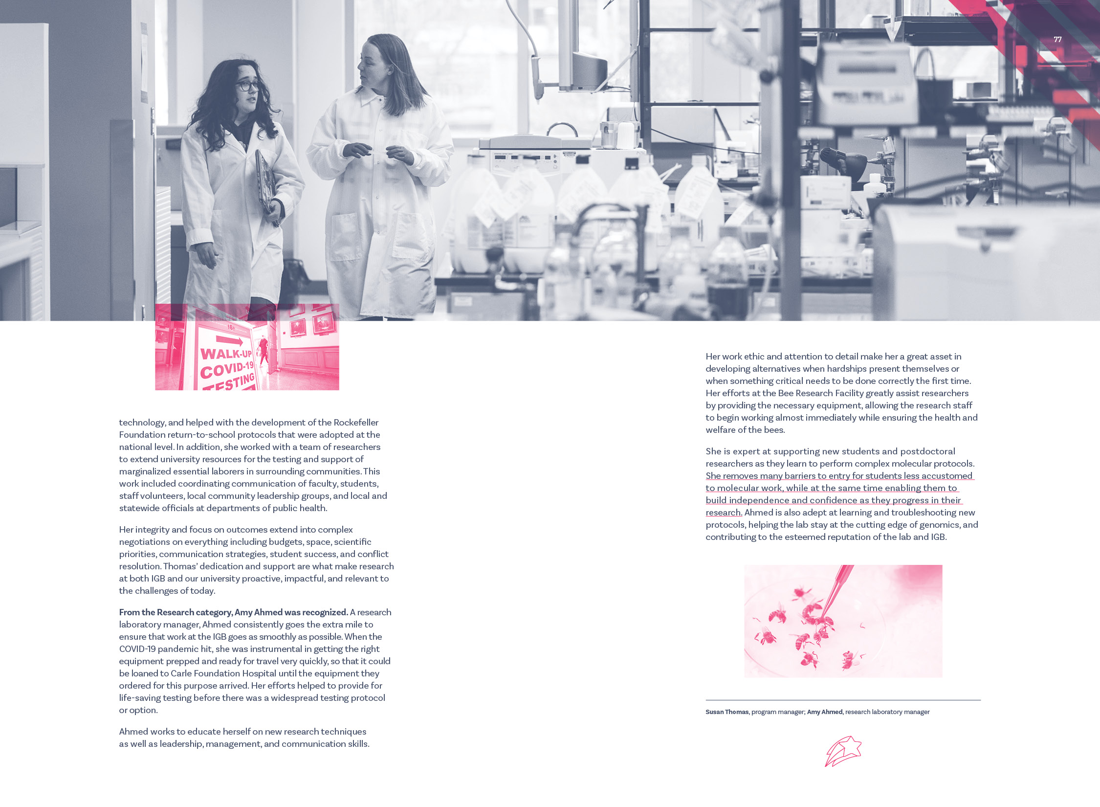 Congrats stories, IGB staff go above and beyond