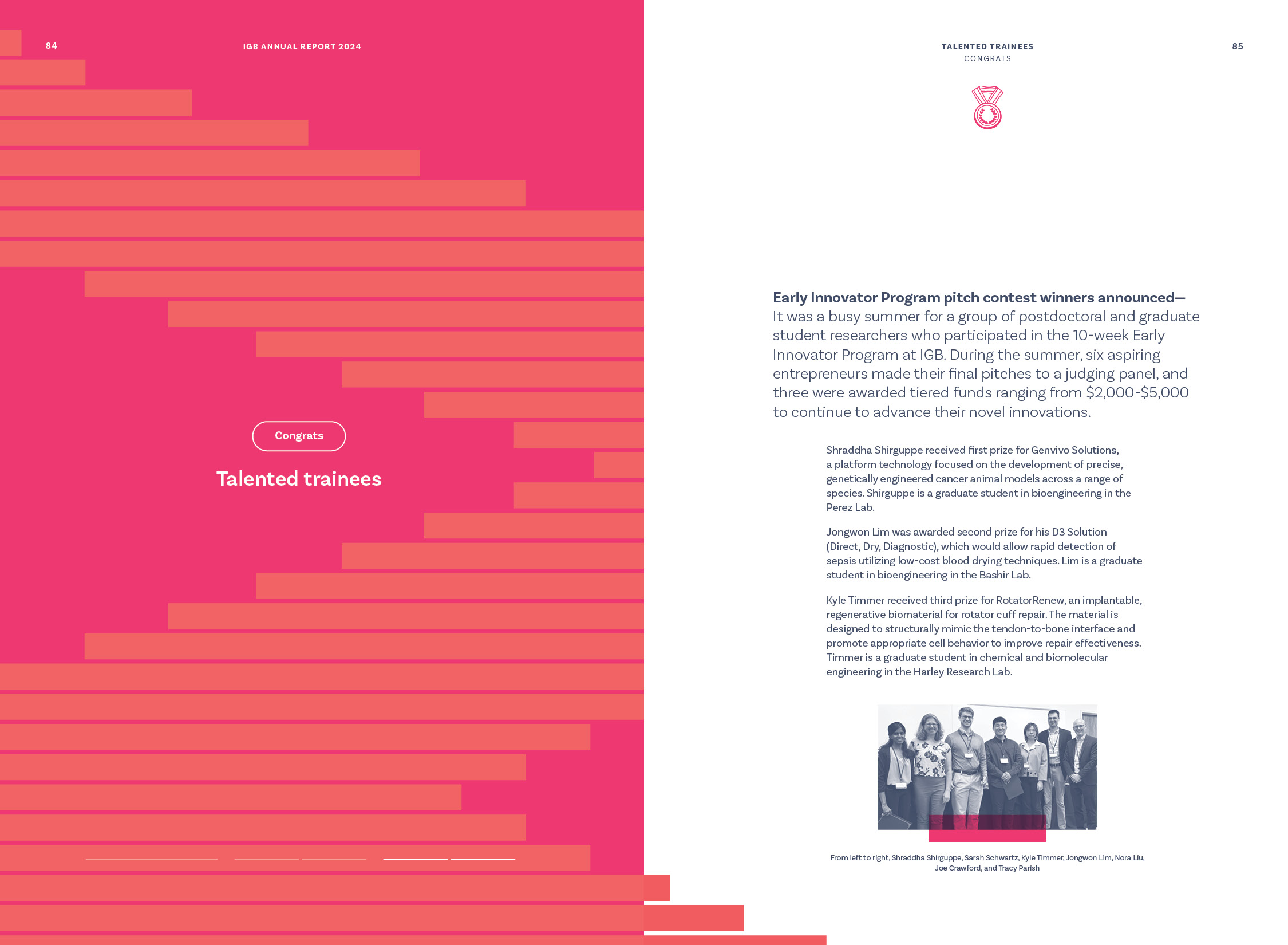 Congrats stories, Talented trainees