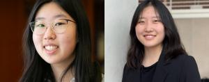 Sarah Kim, left, and Vanessa Quan have been selected for the Carl R. Woese Undergraduate Research Scholar Program."